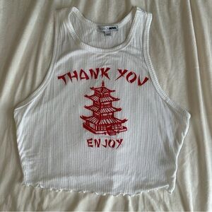 Fashion Nova Thank You Enjoy Cropped Tank Top
